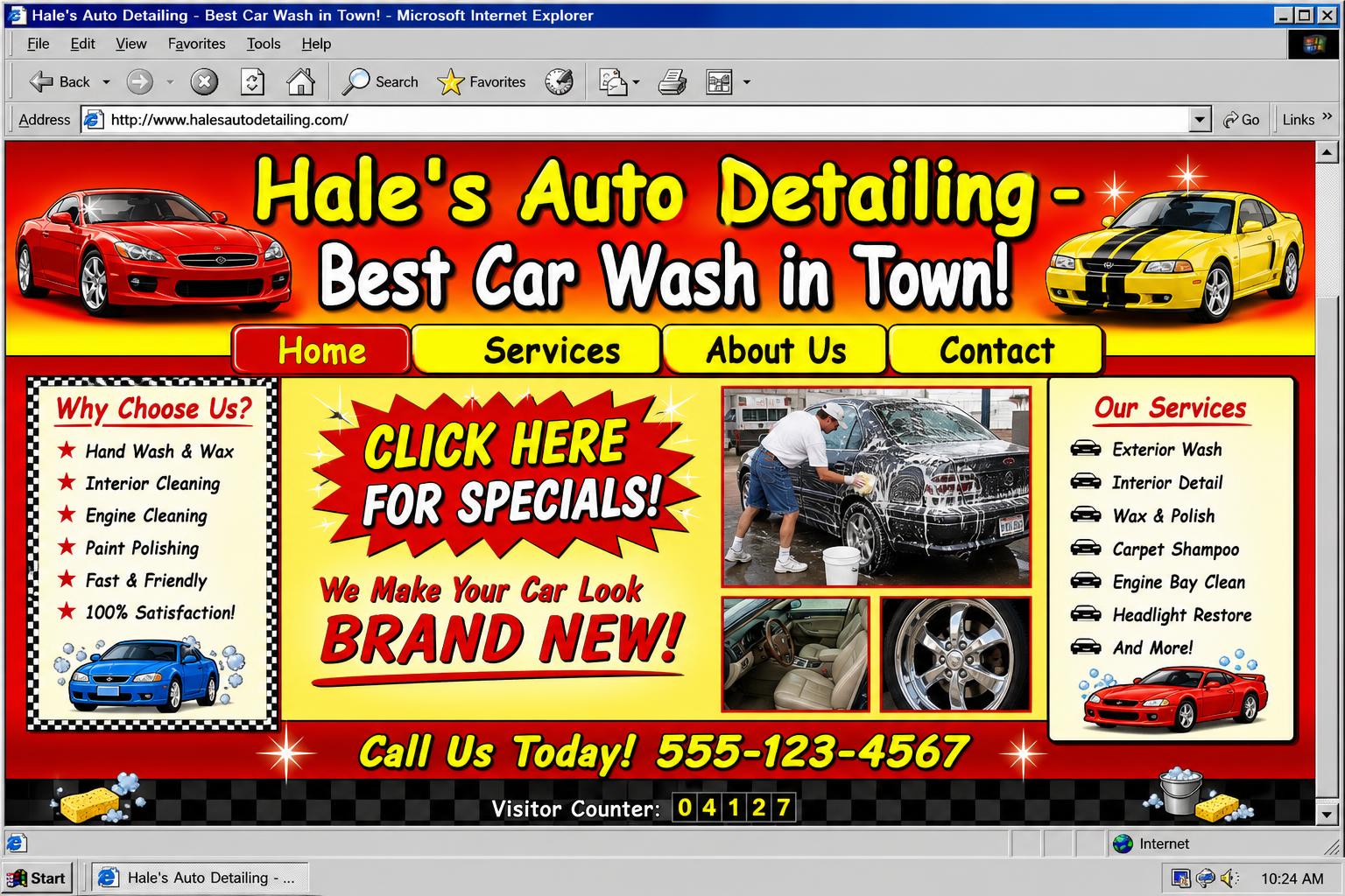 Hale Auto Detailing outdated website before redesign